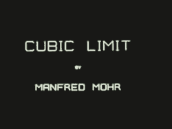 Interview with Manfred Mohr about his artwork Cubic Limit (1973 – 1974)
